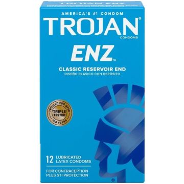 Trojan ENZ Lubricated Latex Condoms 12Ct