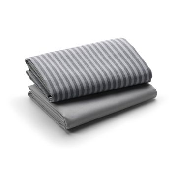 Graco Pack 'n Play Fitted Sheet Stripe/Gray 2Ct