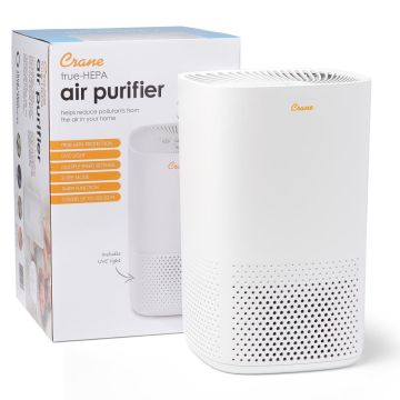 True-HEPA Tower Air Purifier, 3 Speed, UV-C, 250 sq. ft., One