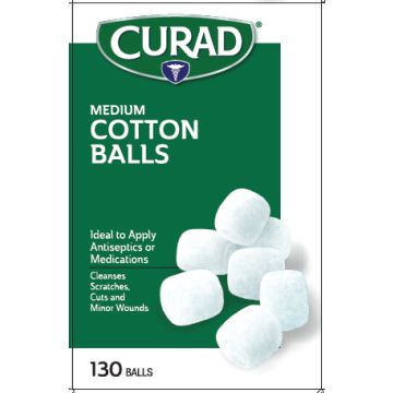 CURAD Sterile Cotton Balls 1in 130Ct