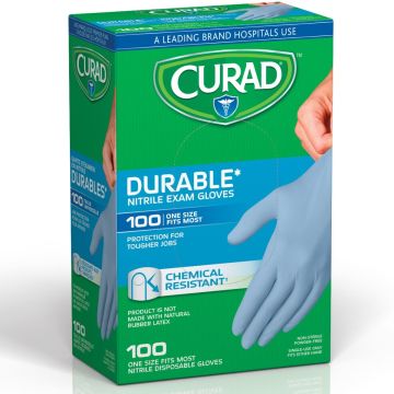 CURAD Powder-Free Nitrile Exam Gloves, Universal Size