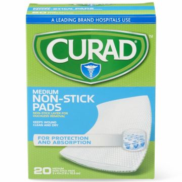 CURAD Sterile Nonstick Pad Medium 3x4 20Ct