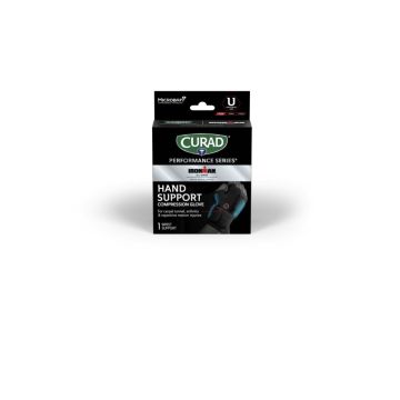 CURAD Performance Series IRONMAN Hand Support Compression Gloves One Size 1 Ct