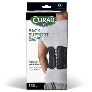 CURAD Back Support with Dual-Pulley System 2XL 1Ct