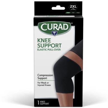 CURAD Pull-Over Knee Support, Elastic, Size 2XL, 9 inch, Retail Packaging, One