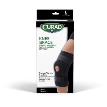 CURAD Hinged Knee Supports with U-Shaped Support Size L 1Ct