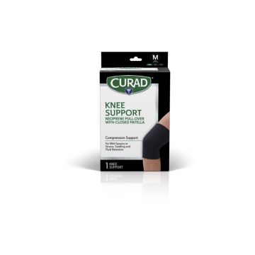 CURAD Neoprene Pull-Over Knee Support Closed Patella M 1Ct