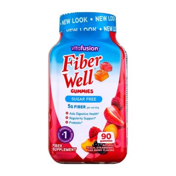 VitaFusion Fiber Well Sugar-Free Gummies Mixed Berries 90Ct
