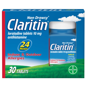 Claritin 24-Hour Antihistamine Allergy Tablet 10mg 30Ct