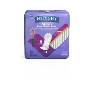 FitRight ActivEdge Long Bladder Pad 4x15.75 Max 20Ct