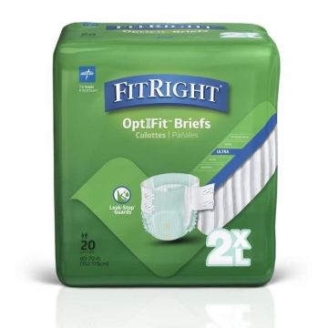 Medline FitRight OptiFit Ultra Disposable Brief 2XL 20Ct