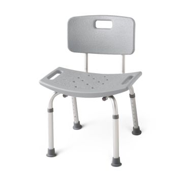 Medline Deluxe Shower Chair with Back 2Ct