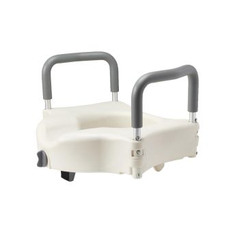 Medline Bariatric 4in Raised Toilet Seat With Arms/Lock 1Ct