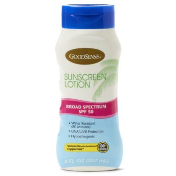 SPF 50 Sunscreen Lotion, 8-oz. Bottle, One