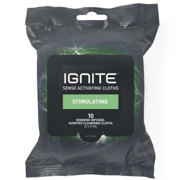 Ignite Stimulating Scent Body Wet Wipes, 10/Pack
