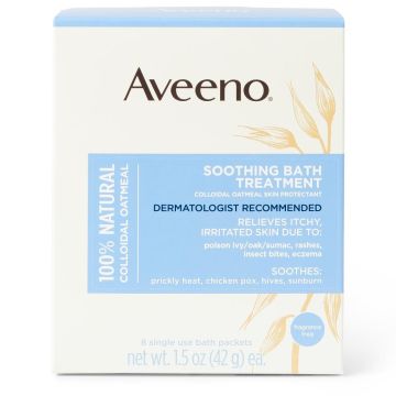Aveeno Soothing Bath Treatment Powder Packets 8Ct