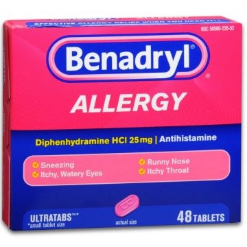 Benadryl Allergy Antihistamine Ultratabs 25mg 48Ct