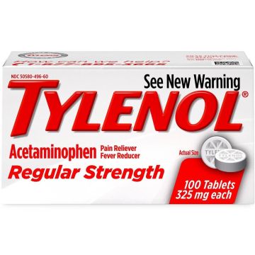 Tylenol Regular Strength Tablets 325mg 100Ct 