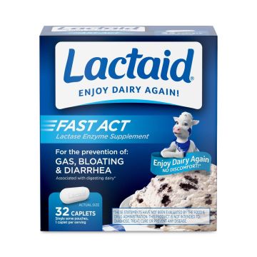 Lactaid Fast Act Lactase Enzyme Caplets 32Ct