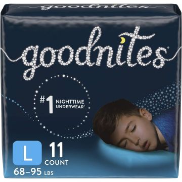 GoodNites Boys' Nighttime Bedwetting Underwear L 11Ct