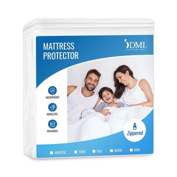 Zippered Plastic Protective Mattress Cover Twin 1Ct