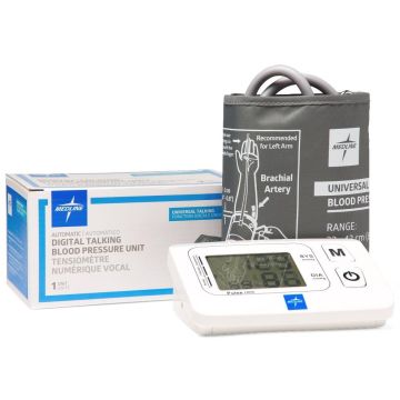 Automatic Digital Blood Pressure Unit with Universal-Sized Cuff and Talking Feature, One Unit