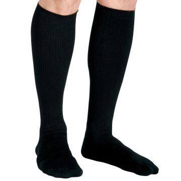 CURAD Knee Compression Dress Sock 8-15mmHg Black XL 1Pr