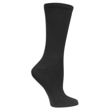 Dr. Scholl's Diabetic and Circulatory Crew Socks, Black, Size Men's M / L, 1 Pair