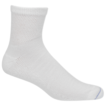 Dr. Scholl's Diabetic Ankle Socks White Men's XL 4Pr