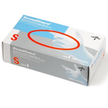 SensiCare Exam Gloves Nitrile Textured Fingertips S 1500Ct