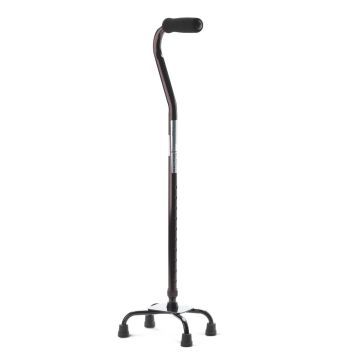 Medline Aluminum Quad Cane Sm Base 300lb Cap Black 1Ct