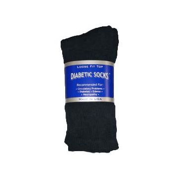 Ultra Soft Diabetic Socks Black L 3Pr