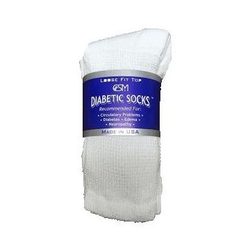 Ultra Soft Diabetic Socks White L 3Pr