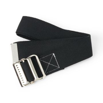 Medline Cotton Gait Belt w Metal Buckle 2x60 Black 1Ct
