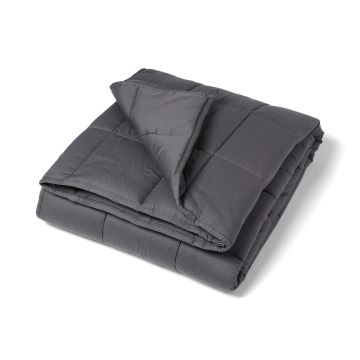 Weighted Blanket with Duvet Cover, Gray, 15lb, 1Ct