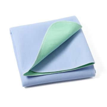 Medline Quick Dry Poly Laminated Reusable Underpad, Blue/Green, 34 x 36, One