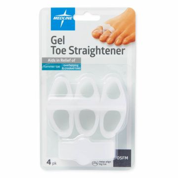 Medline Gel Toe Straighteners, One Pack of 4