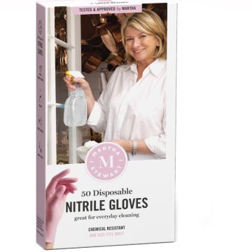Marths Stewart Disposable Gloves Nitrile One Size 50Ct
