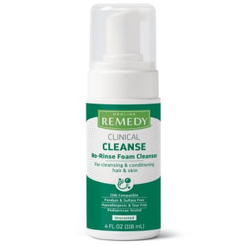 Medline Remedy Clinical No-Rinse Foam Cleanser 8oz 12Ct