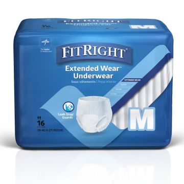 Medline FitRight Extended Wear Underwear M 16Ct