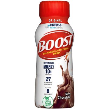Boost Supplement, Chocolate Flavor, 8 fl. oz., Case of 24