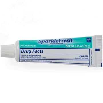 Sparkle Fresh Fluoride Toothpaste, 2-3/4 oz, One Tube