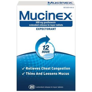 Mucinex 12-Hr Expectorant Tablet 600mg 20Ct