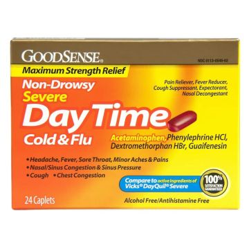 GoodSense Day Time Sinus Severe Relief 325mg 24Ct