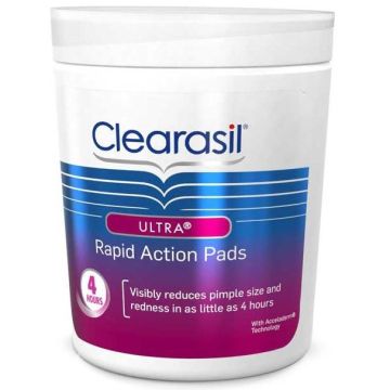 Clearasil Ultra Acne Pads, 90 Pads per Tub, One Tub