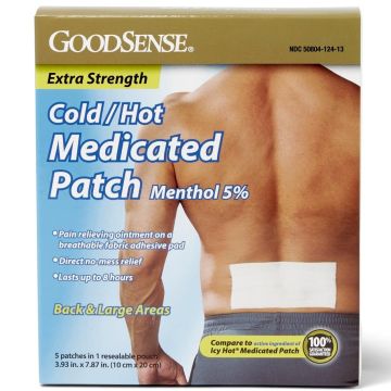 GoodSense X-Strength Medicated Cold/Hot Patch Large 5Ct