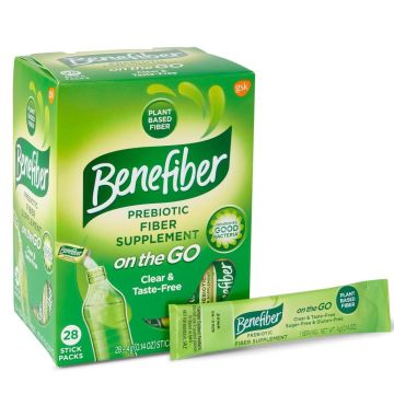 Benefiber Fiber Supplement On-the-Go Sticks, 4g Single-Serving, Box of 28