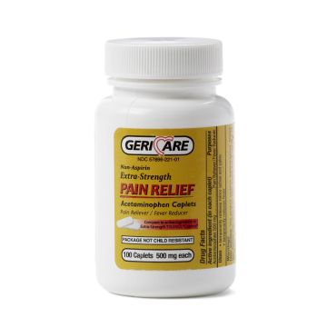 GeriCare Extra Strength Acetaminophen Caplets 500 mg 100Ct
