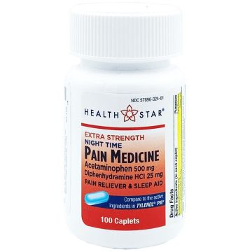 Night Time XStrength Pain Reliever Sleep Aid Caplets 500mg 100Ct