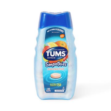 TUMS Smoothies Extra Strength Antacid Tablets Fruit 140Ct